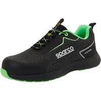 Sparco BTB0002B0K Tracti. Sanyo schoenen, zwart/groen, maat 45