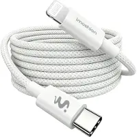 IMoshion Braided USB-C naar Lightning kabel 30W - 2 meter - Wit