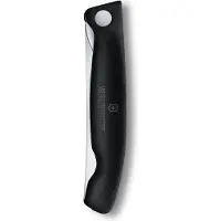 Victorinox Inklapbaar Gekarteld tomatenmes 11cm 'Swiss Classic Zwart'