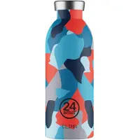 24Bottles Drinkfles 'Van Orton' lichtblauw / donkerblauw / lichtrood / zwart