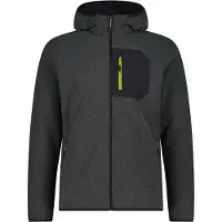 CMP - Jacket Fix Hood 36H1307 - Fleecevest 52, zwart/grijs