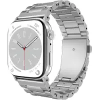 Cazy horlogebandje geschikt voor Apple Watch Bandje (Titanium) - Smartwatchbandjes (+Horloge inkortset) - Universeel bandje geschikt voor Apple Watch 38/40/41/42 mm - Titanium