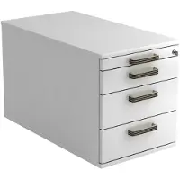 Hjh OFFICE PRO SIGNA TC30 SG - Rolcontainer Wit Hout met 3 lades Greeplijst kunststof