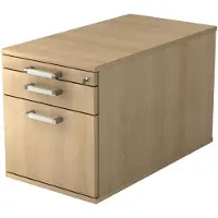 Hjh OFFICE PRO SIGNA TC20 CE - Rolcontainer Hout Eiken met ophangsysteem Chrome metaal handgreep