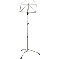 K&M 107 Music Stand Extra Sturdy Nickel-Coloured Finish