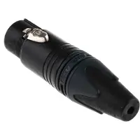Neutrik NC4FXX-B XLR 4-pins (v) connector - verguld / zwart
