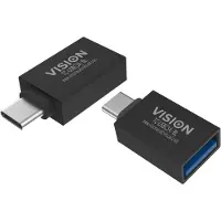 Vision TC-USBC3A/BL, USB-C, USB 3.0 A, zwart