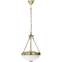 Eglo Savoy, Vaste installatie, Bronskleurig, Wit, Metaal, Glas, IP20