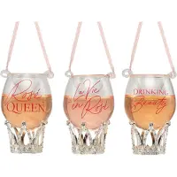 Kurt S. Adler Ornament glas rose wijn l7.5cm