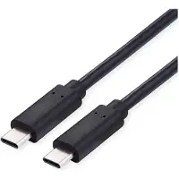 Value USB 2.0 kabel, USB-C naar USB-C, ST/ST, 100W, zwart, 3 meter