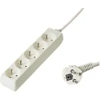 PremiumCord PP5-02 voedinguitbreiding 5 stopcontact(en) Wit (2 m, CEE 7/7)
