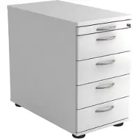 Hjh OFFICE PRO SIGNA SC50 BM - Rolcontainer Wit Hout met 4 lades Metalen handgreep