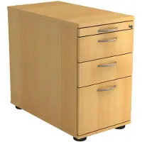 Hjh OFFICE PRO SIGNA SC40 BM - Rolcontainer Beuken Hout met ophangsysteem Metalen handgreep