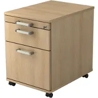 Hjh OFFICE PRO SIGNA AC20 CE - Rolcontainer Hout Eiken met ophangsysteem Chrome metaal handgreep