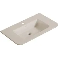 Wiesbaden Laro Wastafel 80x48cm - Solid Surface - 1 Kraangat - Beige - 8721214112472 - Rechthoekig - Wastafels, Meubelwastafels
