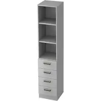 Hjh OFFICE PRO SIGNA G 7600 SG - Grijs Hoogte van de map | 5 OH Kast met 4 lades Greeplijst kunststof
