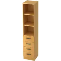 Hjh OFFICE PRO SIGNA G 7600 SG - Beuken Hoogte van de map | 5 OH Kast met 4 lades Greeplijst kunststof