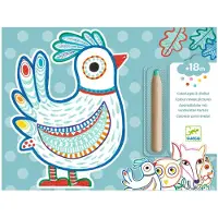 Djeco Coloriage enfant à révéler Animaux de la forêt
