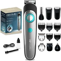 Cecotec PrecisionCare Multigroomer, zwart, zilver, 1 mm, 2 cm, geschikt voor gezicht en neus, met opzetstuk, werkt op batterijen