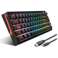 Krom Kreator, 60%, Kabel, USB, Mechanische schakelaar, RGB LED, Zwart