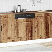 vidaXL Vaatwasserfront, model Kalmar, met uitstraling van oud hout, afmetingen 45x1,5x57 cm