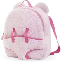 Corolle poppen draagrugzak roze pluche 30cm babypop accessoire.
