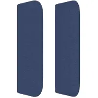 vidaXL Hoofdbord LED 203x16x78/88 cm stof blauw