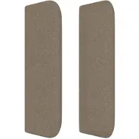 vidaXL Hoofdbord LED 93x16x78/88 cm stof taupe