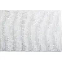 MSV Badkamerkleed/badmat voor op de vloer - ivoor wit - 60 x 90 cm - Microvezel - Badmatjes