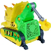Spin Master - De Dino Film - Chomp & Rescue Bulldozer met Rubble-figuur en dinosaurusfiguur, voertuig met happende actie en reddingsklauw