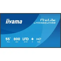 Iiyama LH5566UHSB-B1AG beeldkrant Digitale signage flatscreen 139,7 cm (55) LCD Wifi 800 cd/m² 4K Ultra HD Zwart Type processor Android 24/7