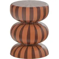 Woood Ravo Bijzettafel - Metaal - Roze/Bruin - 46x36x36