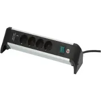 Brennenstuhl 1391040420 Steckdosenleiste ALU-Office-Line 4fach 1.8m USB