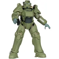 Mcfarlane Toys Fallout 76 Gaming Edition actiefiguur, T-45 militair harnas (rode Platinum Edition), 20 cm