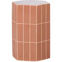 Woood Plu Decoratieve Bijzettafel - Keramiek - Oudroze - 54x38x32
