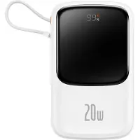 Baseus Powerbank met snelladen, 10000mAh, 20W, QC/PD/SCP/FCP, inclusief kabel