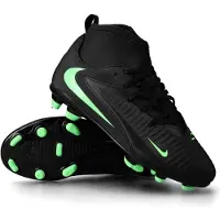 Nike Phantom 6 High Club Gras / Kunstgras Voetbalschoenen (MG) Kids Zwart Felgroen