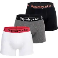 Superdry Boxershorts antraciet / rood / zwart / wit