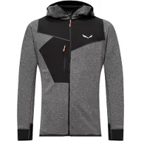 Salewa - Puez 2 Dry L/S Hood Full-Zip Tee - Fleecevest XXL, grijs