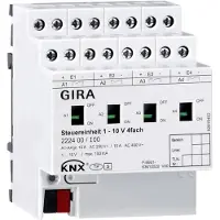 Gira regelunit 1-10V, 4-kanaals, handbediening, artikelnummer 222400, KNX