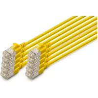 Digitus DK-1632-A-005S-Y-10 netwerkkabel Geel 0,5 m Cat6a F/FTP (FFTP) Rond