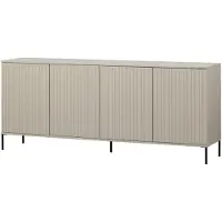 Woood New Gravure Dressoir - Essen - Espresso - 85x200x44