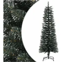 vidaXL Kunstkerstboom met standaard smal 120 cm PVC groen