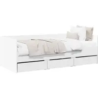 vidaXL Slaapbank met lades zonder matras 90x190 cm wit