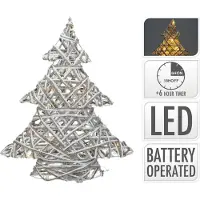Nampook Boom led 40 cm grijs kerstversiering