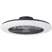 Brilliant G60021/06 Salerno LED plafondlamp, 58 cm, zwart, kunststof, zwart, LED geïntegreerd