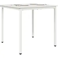 vidaXL Eettafel Wit 80 x 80 x 75 cm Massief grenenhout