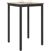 vidaXL Staande Bartafel Bewerkt hout Vierkant