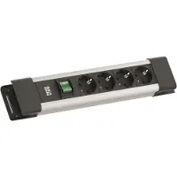 Bachmann CONNECTUS 4xCEE7/3 , 1xschakelaar 2,0 m CEE7/7 grijs