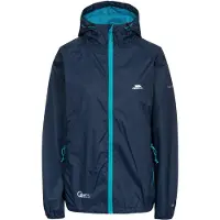 Trespass dames waterdichte jas met capuchon en zak, kleur: donkerblauw, maat: XL